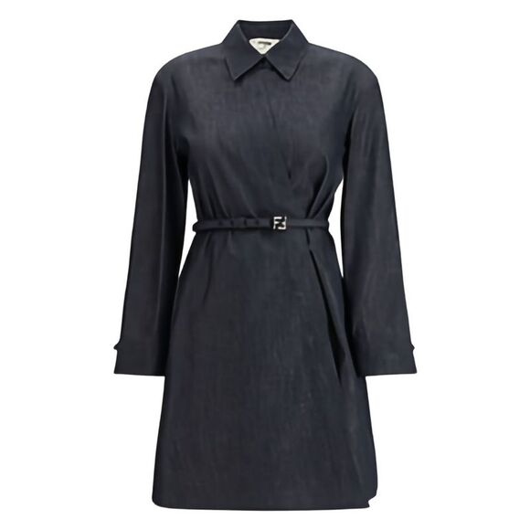 Fendi Women Chambray Cotton Dress - Picture 1 of 4